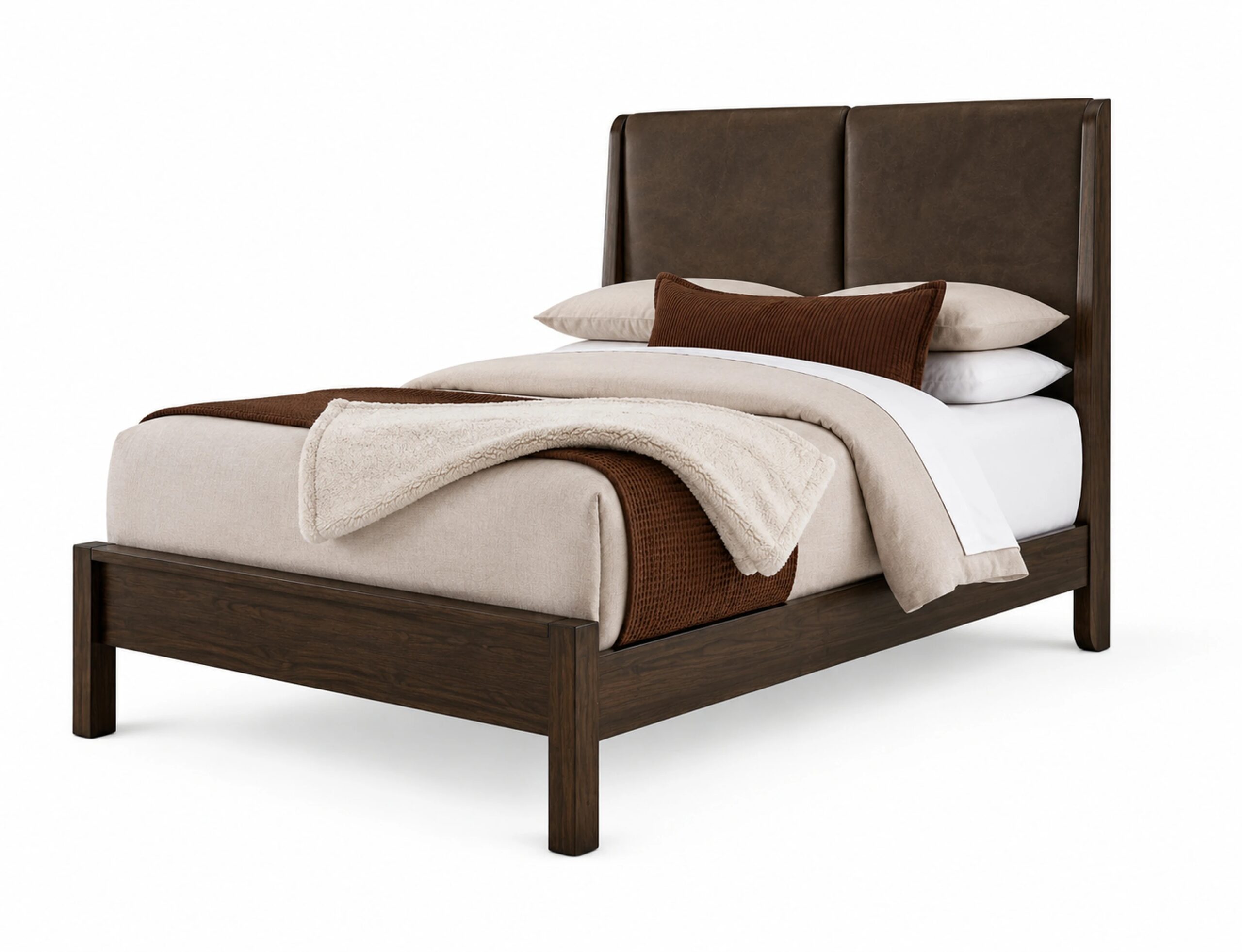 Mercer Street King Shelter Uph Bed-sedona Brown - 860-663-366-066-722-MS1