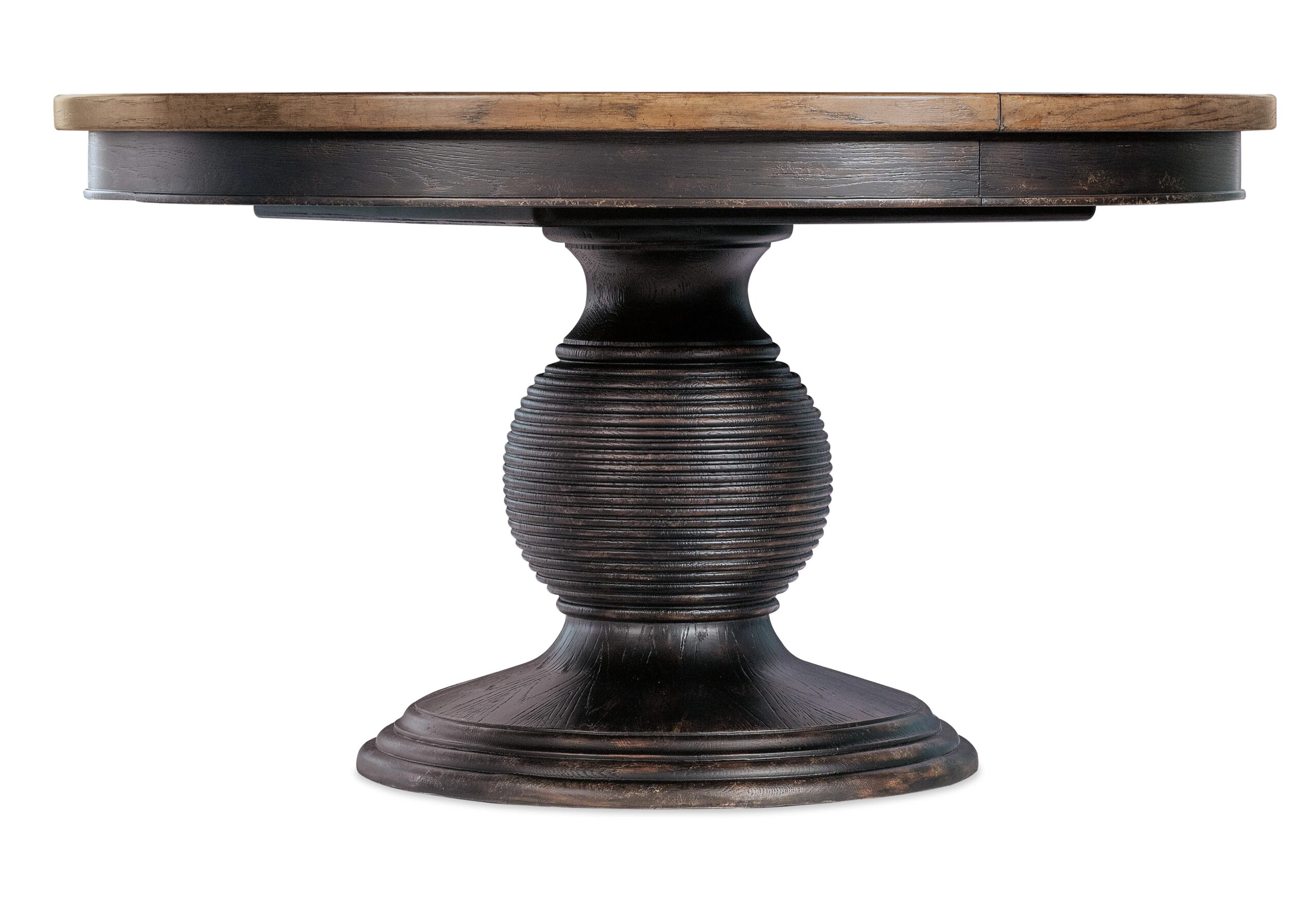 489ddb104b6673974a8a19c5bcab1ec3 Americana Round Pedestal Dining Table with 1-22in Leaf - Image 1