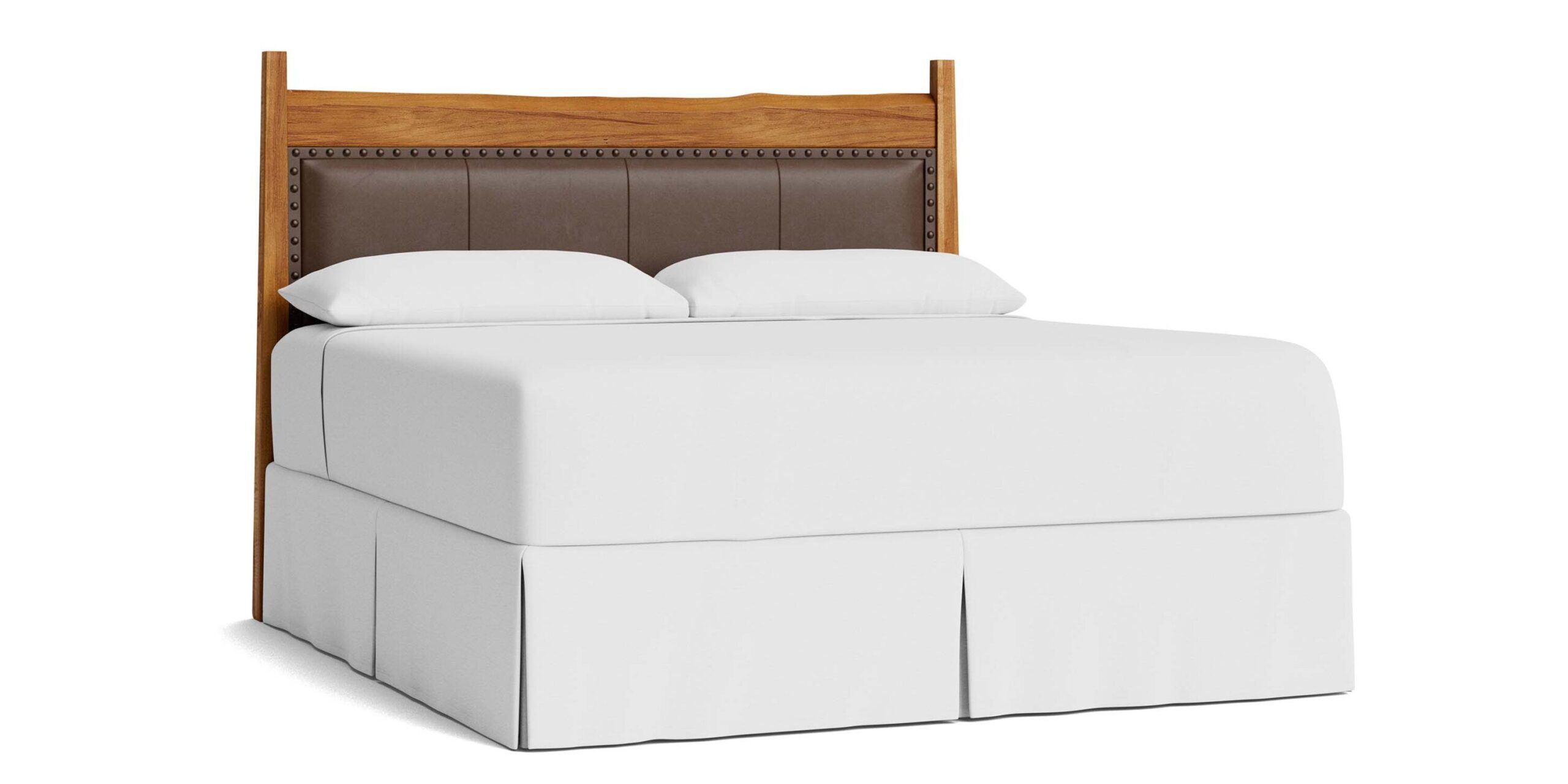 a355551a0a63d3baaab895052b9be9e1 Heritage Live Edge Leather Upholstered Bed - Image 1